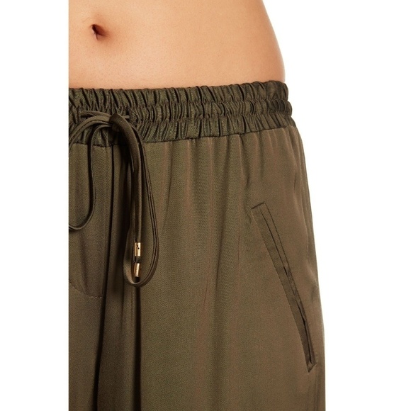 💕TRINA TURK💕 Adonia Wide-Leg Palazzo Pants Olive Green Large L NWT - Picture 6 of 8